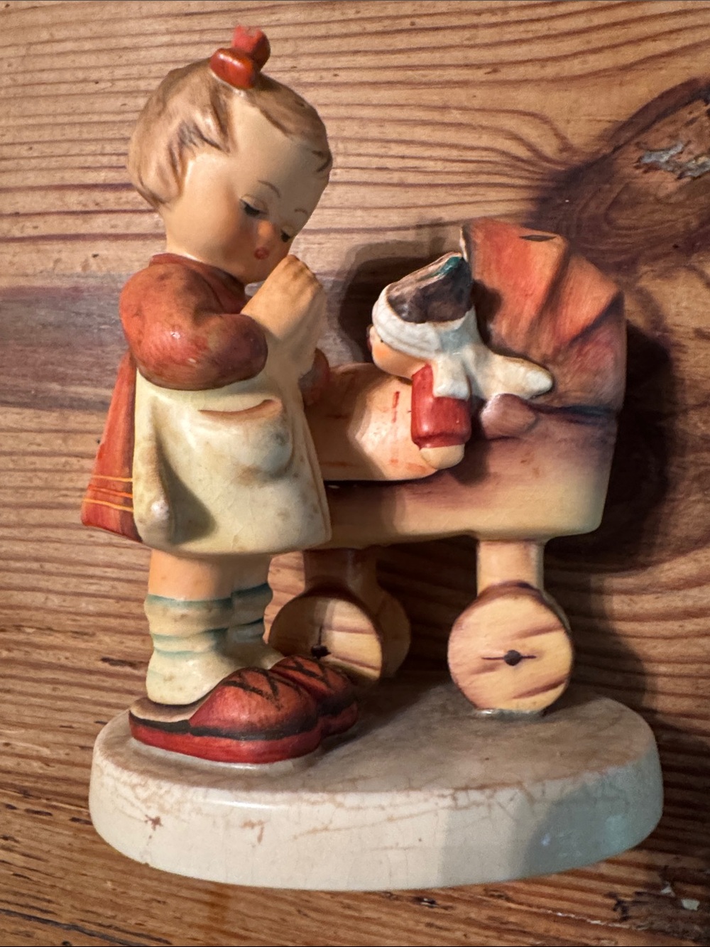 Vintage M I Hummel “Doll Mother” (#67) Girl with Pram Figurine; TMK-3